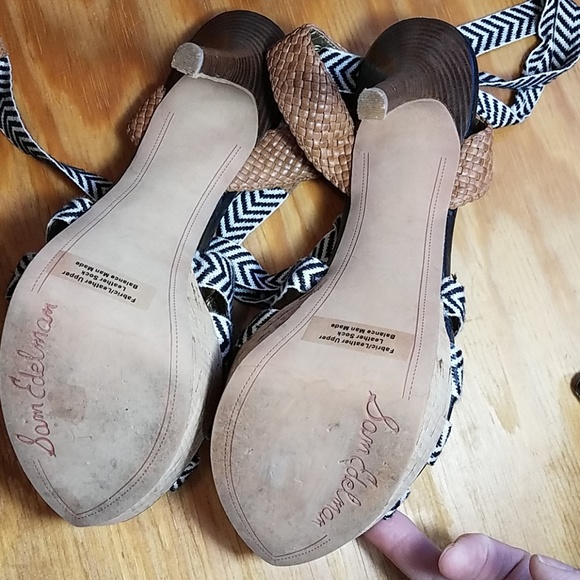 Sam Edelman ankle tie platform stiletto heels - Picture 8 of 8